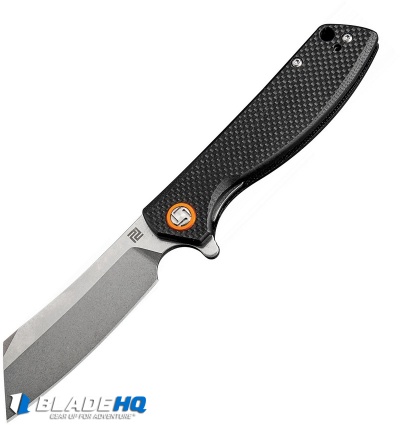 Artisan Cutlery Small Tomahawk Liner Lock Knife Black G-10 (3" Stonewash)