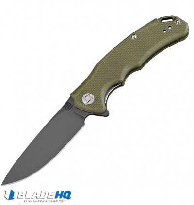 Artisan Cutlery Tradition Liner Lock Knife OD Green G-10 (3.8" Black)