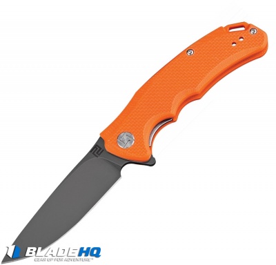 Artisan Cutlery Small Tradition Liner Lock Knife Orange G-10 (3" Black)