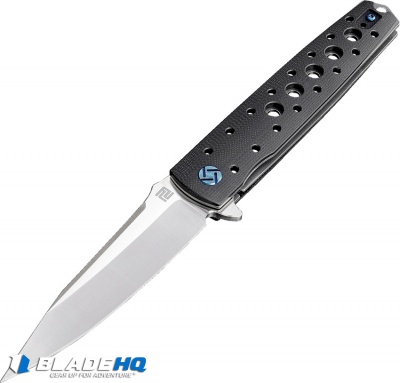 Artisan Cutlery Virginia Liner Lock Knife Black G-10 (3.8" Satin CPM-S35VN)