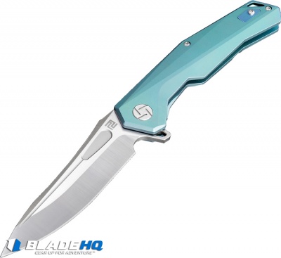 Artisan Cutlery Zumwalt Frame Lock Knife Green Titanium (3.8" Satin M390)