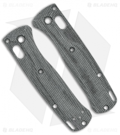 Flytanium Crossfade Scales for Benchmade Mini Bugout - Black Canvas Micarta