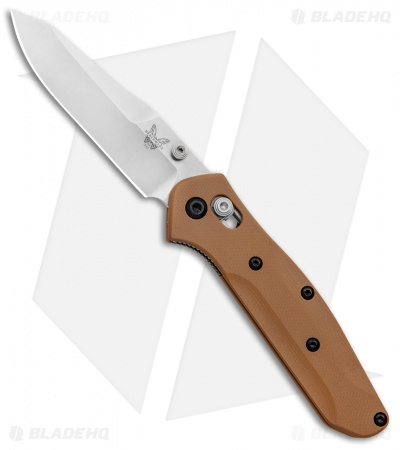 Flytanium Brown G-10 Benchmade Mini Osborne Knife - Blade HQ