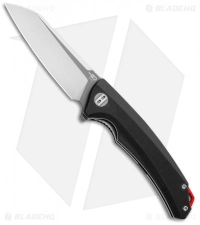 Bestech Knives Texel Liner Lock Knife Black G-10 (3.25" Gray/Satin) BG21A-2