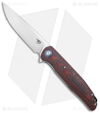 Bestech Knives Ascot Liner Lock Carbon Fiber/Red G-10 (4.00