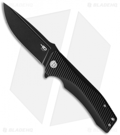 Bestech Knives Mako Liner Lock Knife Blackout Milled G-10 (3.75