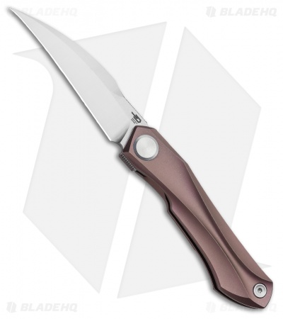 Bestech Knives Ivy Frame Lock Front Flipper Pink Ti (3" Satin)