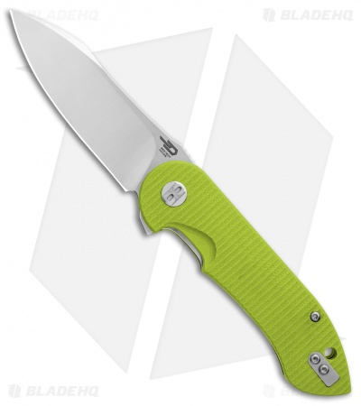 Bestech Knives Torpedo Liner Lock Knife Green G-10 (3.13" Satin) BG17C-1