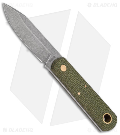 Boker Burnley Barlow Front Pocket Fixed Blade Knife Green Micarta (SW)