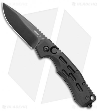 Boker Thunder Storm Automatic Knife Black Aluminum (2.875" Black AUS-8)