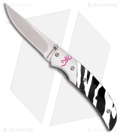 Browning Prism II Liner Lock Knife Zebra (2.5" Satin) 322776