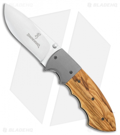Browning Pro Staff Liner Lock Knife Olive Wood (3.375
