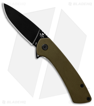 Buck 040 Onset Frame Lock Knife OD Green G-10 (3.4" Black S45VN)