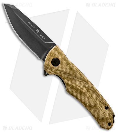 Buck Sprint OPS Liner Lock Knife Pro Green Canvas Micarta (3" Black) 0843GRS