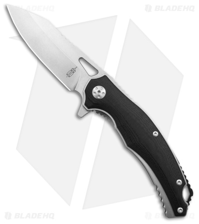 Buck N Bear Lynx Clip Point Liner Lock Knife Black G-10 (3.3" Stonewash)