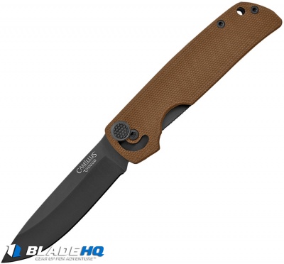 Camillus Cuda Mini Liner Lock Knife Brown G-10 (3" Black) 19635