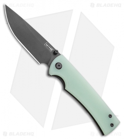 Chaves Liberation 229 Drop Point Frame Lock Knife Jade G-10 (3.75" Black PVD)