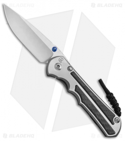 Chris Reeve Knives Large Inkosi Knife Carbon Fiber Inlays (3.5" Stonewash) CRK