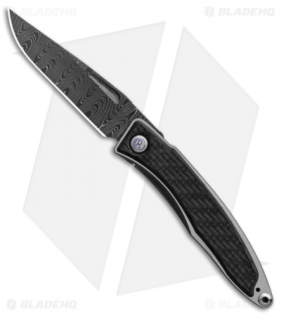 Chris Reeve Mnandi Gentleman's Knife Carbon Fiber (2.75" Ladder Damascus)