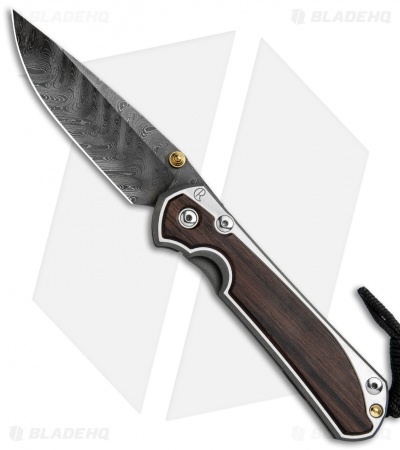 Chris Reeve Large Sebenza 31 Knife Macassar Ebony (3.6" Boomerang Damascus)