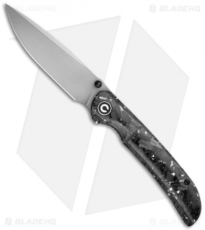 CIVIVI Imperium Liner Lock Knife Shredded CF/Silver (3.5" Stonewash) C2106B