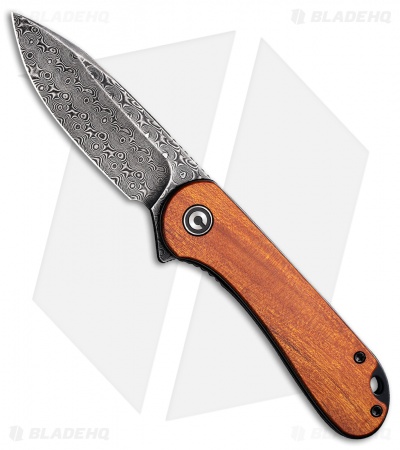 CIVIVI Elementum Liner Lock Knife Cuibourtia Wood (2.9" Damascus) C907DS-2