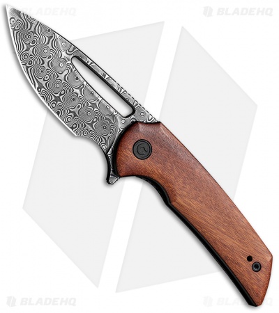 CIVIVI Ferrum Forge Odium Liner Lock Knife Cuibourtia Wood (2.6" Damascus)