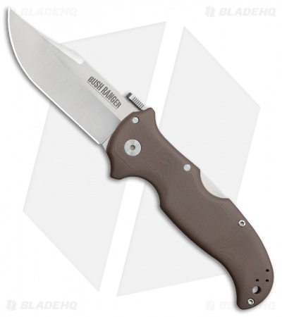 Cold Steel Bush Ranger Tri-Ad Lock Knife FDE G-10 (3.5" Satin S35VN) 31A
