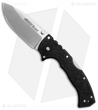 Cold Steel 4-Max Scout Tri-Ad Lock Knife Black Griv-Ex (4" Stonewash) 62RQ