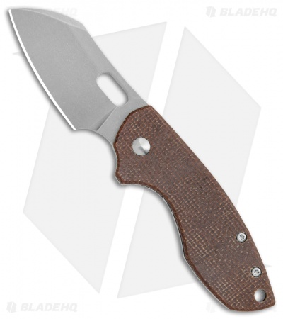 CRKT Pilar Frame Lock Knife Brown Linen Micarta BHQ Exclusive (2.4" Stonewash)