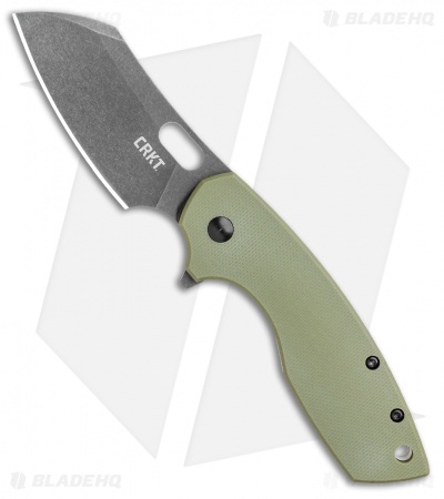 CRKT Pilar Large Frame Lock Knife OD Green G-10 (2.6" Black SW D2) BHQ Exclusive