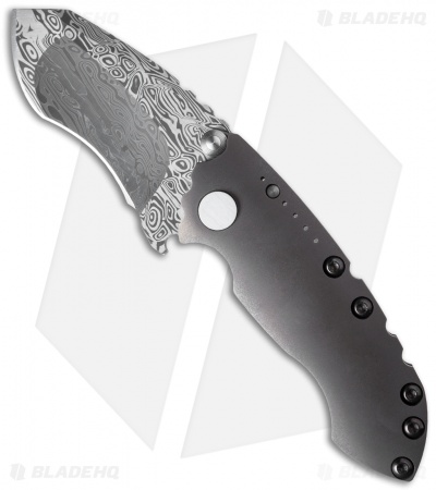 DireWare Custom S-90 Frame Lock Knife Titanium (3" Damascus)