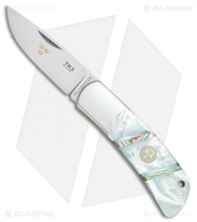 Fallkniven Tre Kronor de Luxe TK3MOP Lockback Knife Mother of Pearl (2.7" Satin)