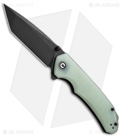 CIVIVI Brazen Tanto Liner Lock Knife Natural Jade G-10 (3.5" Black D2) C2023E