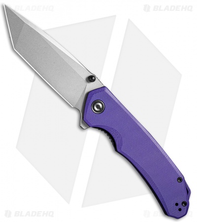 CIVIVI Brazen Tanto Liner Lock Knife Purple G-10 (3.5" SW D2) C2023A