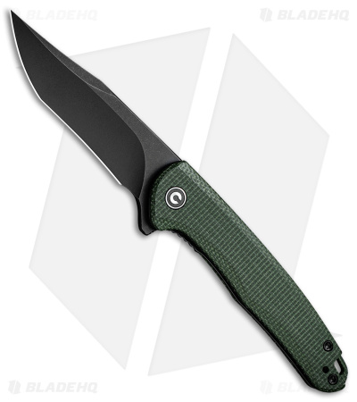 CIVIVI Mini Sandbar Liner Lock Knife Green Micarta (2.9" Black) C20011-3