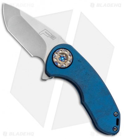 Curtiss Custom Knives F3 Compact Sheepsfoot Knife Bronze Frag Ti (2.4