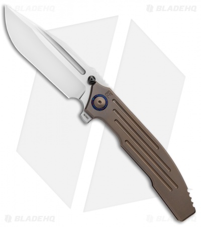 Custom Knife Factory Snafu 2.0  Flipper Knife Titanium (3.9" Bead Blast) CFK022