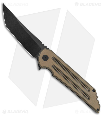 Jake Hoback Knives Kwaiback MK6 Frame Lock Knife Coyote Brown G-10 (3.75