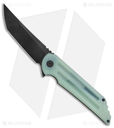 Jake Hoback Knives Kwaiback MK6 Frame Lock Knife Jade G-10 (3.75
