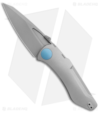 Jake Hoback Knives Summit Frame Lock Knife Titanium/Blue (4.25