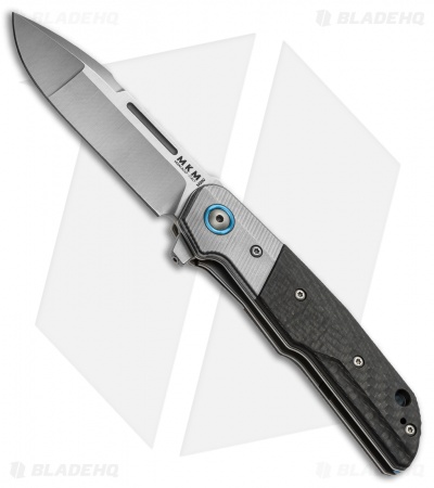 MKM Terzuola Clap Liner Lock Knife Carbon Fiber/Ti Bolster (3" Satin) LS01-CT