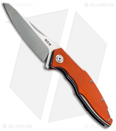 MKM Burnley Raut Liner Lock Flipper Knife Orange G-10 (3.35" Satin)