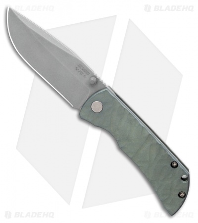 McNees Knives MAC2 Frame Lock Knife Green Rock Titanium (3