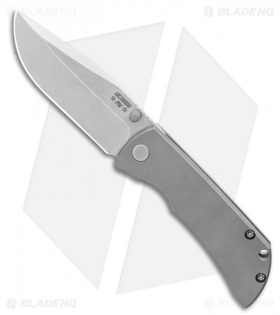 McNees Knives MAC2 Frame Lock Knife Blue Titanium (3" Stonewash)