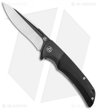 QSP Harpyie Liner Lock Knife Black G-10 + Carbon Fiber (3.75