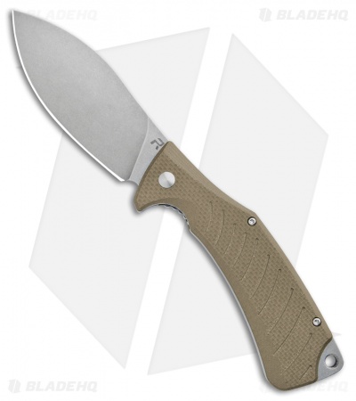 REVO Ness Liner Lock Flipper Knife FDE G-10 (3.3