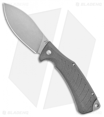 REVO Ness Liner Lock Flipper Knife Gray G-10 (3.3