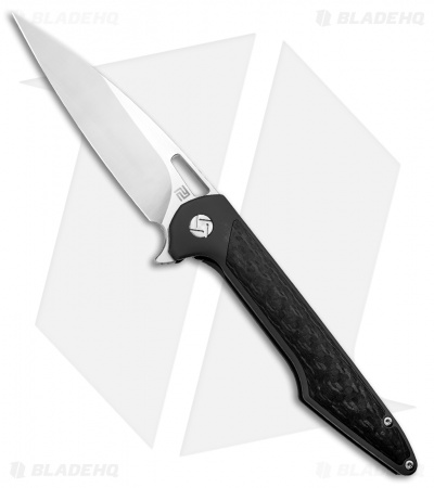 Artisan Cutlery Archaeo Frame Lock Flipper Knife Black Ti/CF (3.75