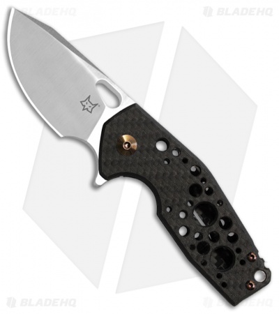 Fox Knives Vox Suru Flipper Carbon Fiber Bronze Hardware (2.3" Satin M390)*DISC*